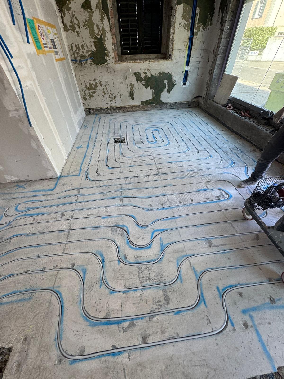 Fussbodenheizung-Fräsen